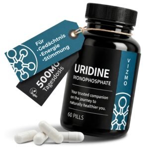 VIZMO Uridinmonophosphat Verpackung – für Gedächtnis, Energie und Stimmung, 500 mg Tagesdosis
