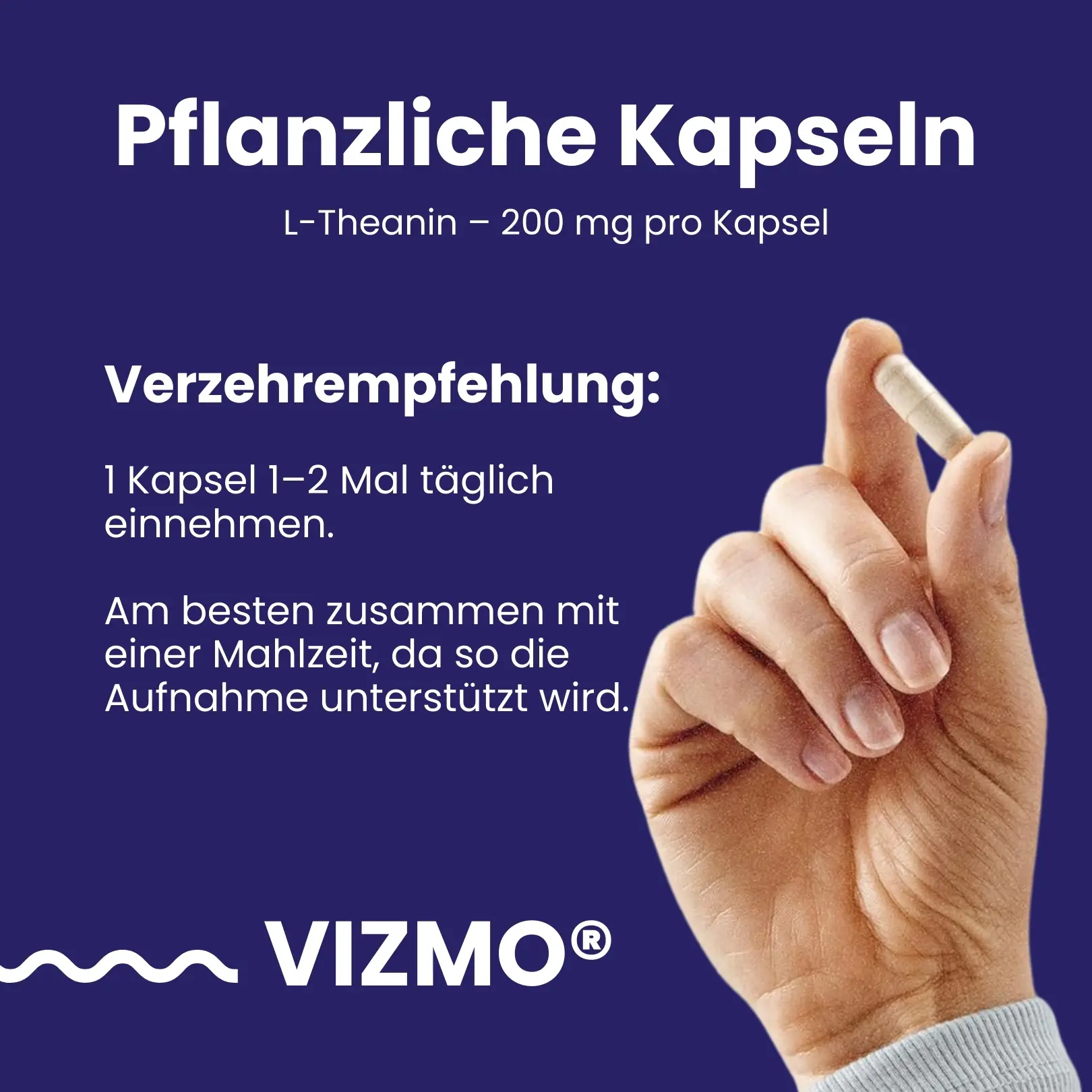 VIZMO L-Theanin – empfohlene Dosierung und Einnahme im Alltag